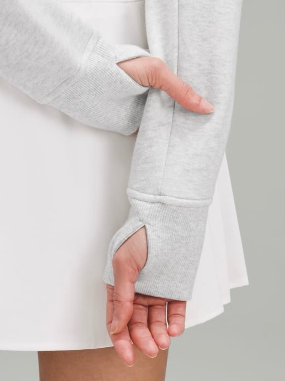 Lululemon Scuba Full Zip Cropped Hoodie Sz 2 Grey Athletic Activewear Gym Yoga - Picture 4 of 14